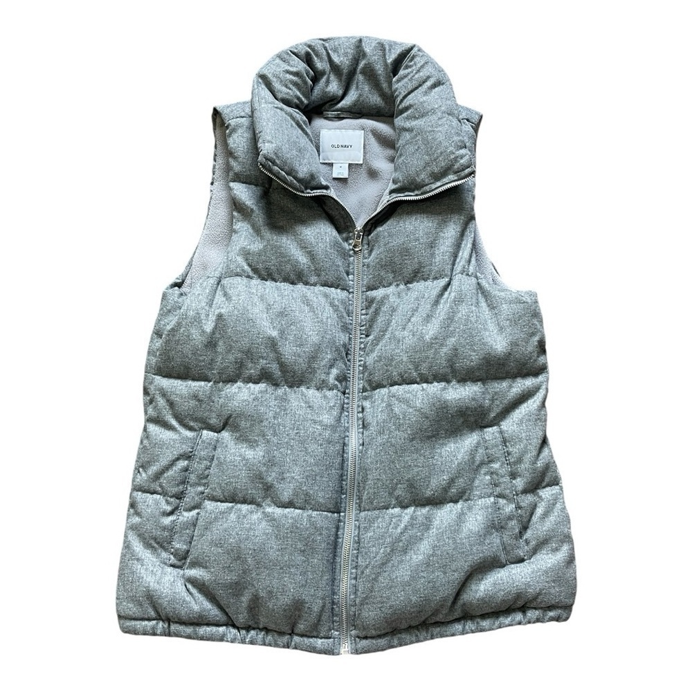 Old Navy gray Puffer jacket women’s SZ Medium - Picture 2 of 10